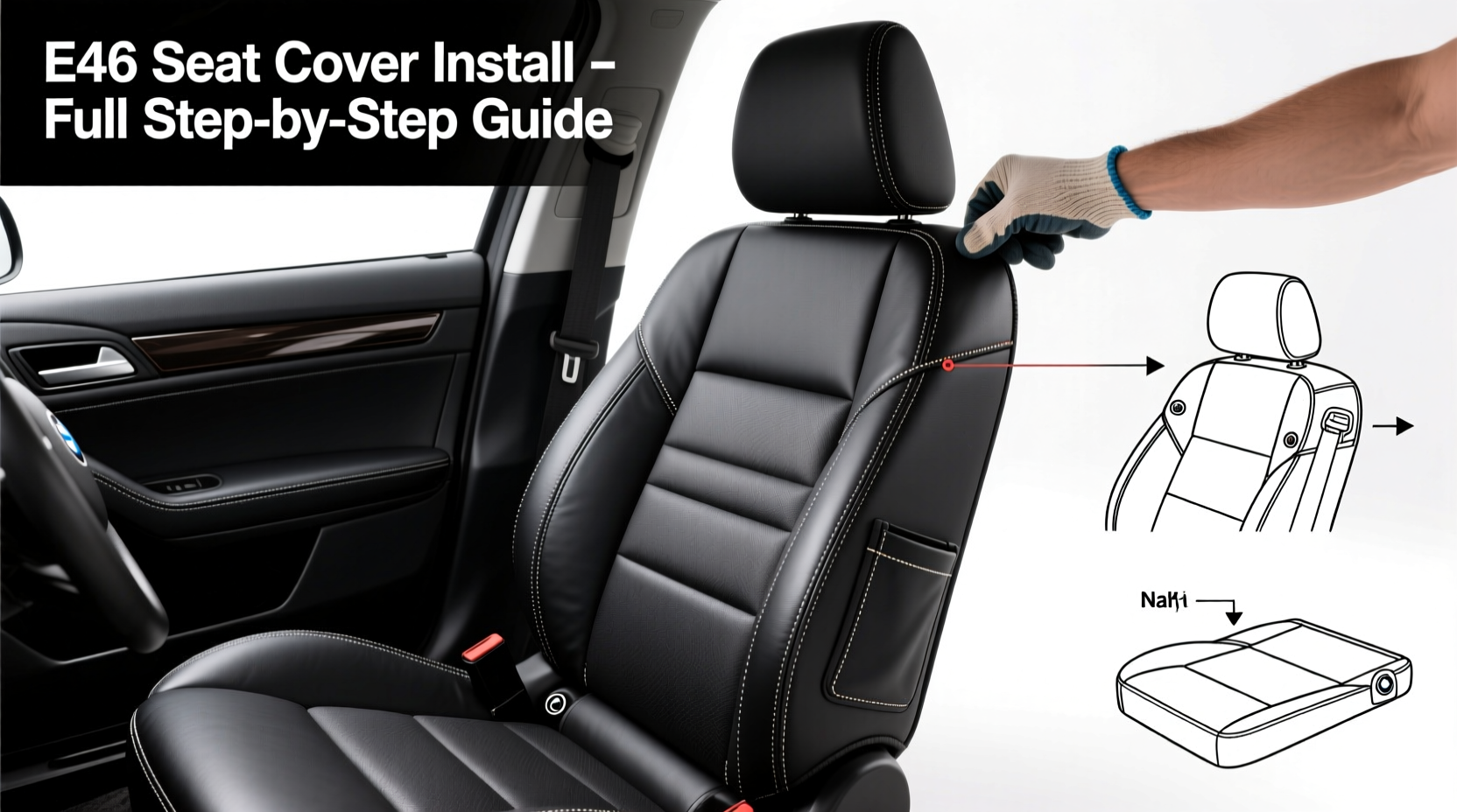 e46 seat cover install diy