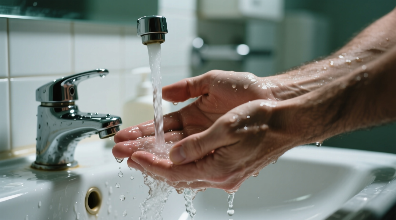 wetting your hands is not washing your hands