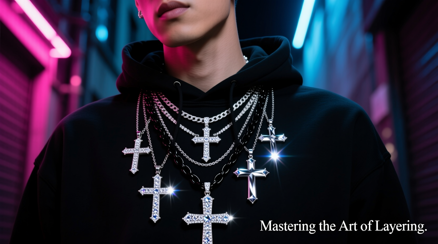 mastering the art of layering iced out cross pendants for a distinctive style