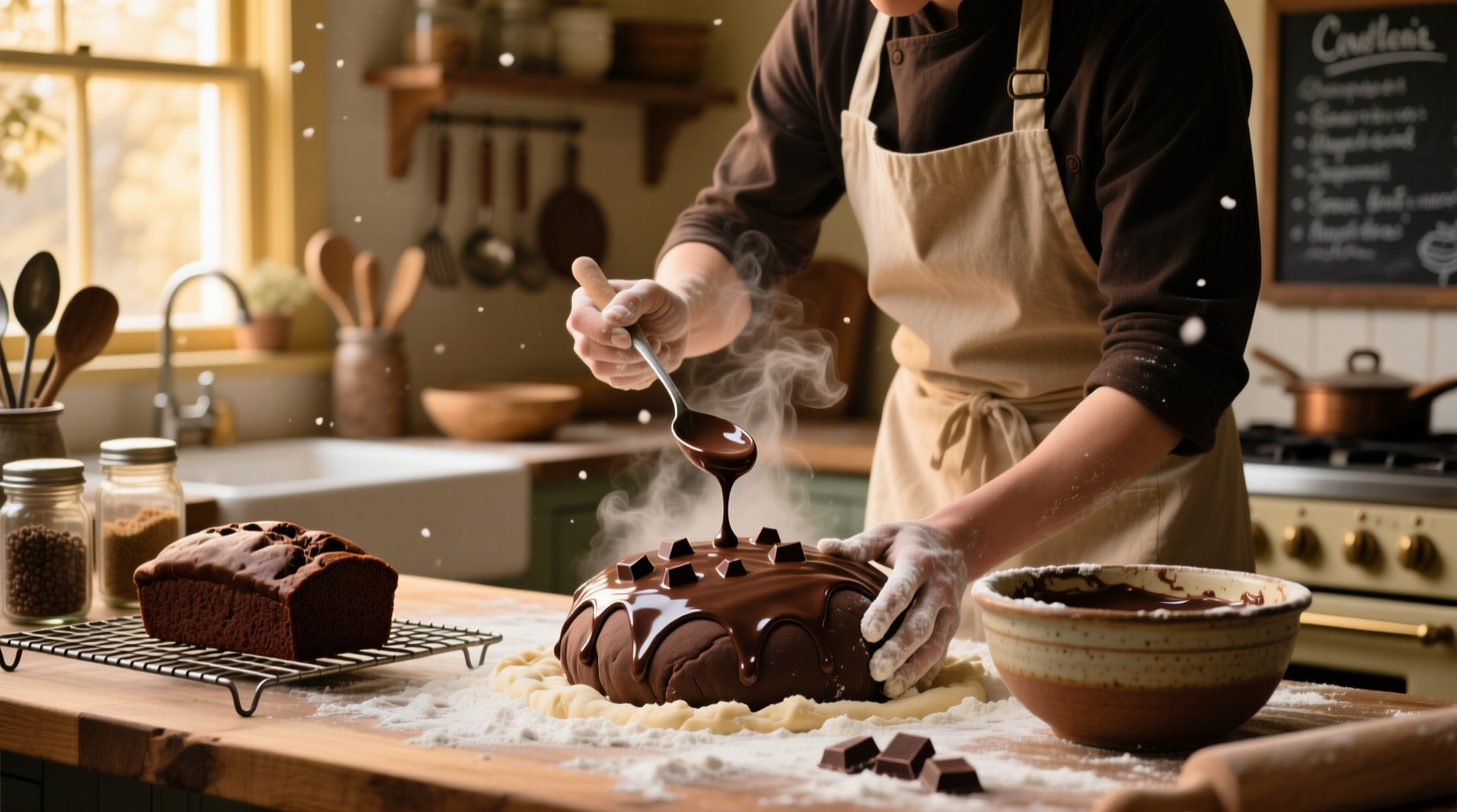 baking with chocolate