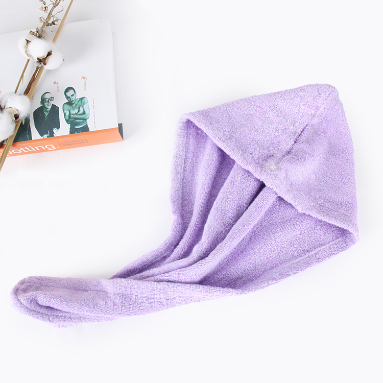 High quality wholesale soft cotton quick dry high absorbent wrap hair towel