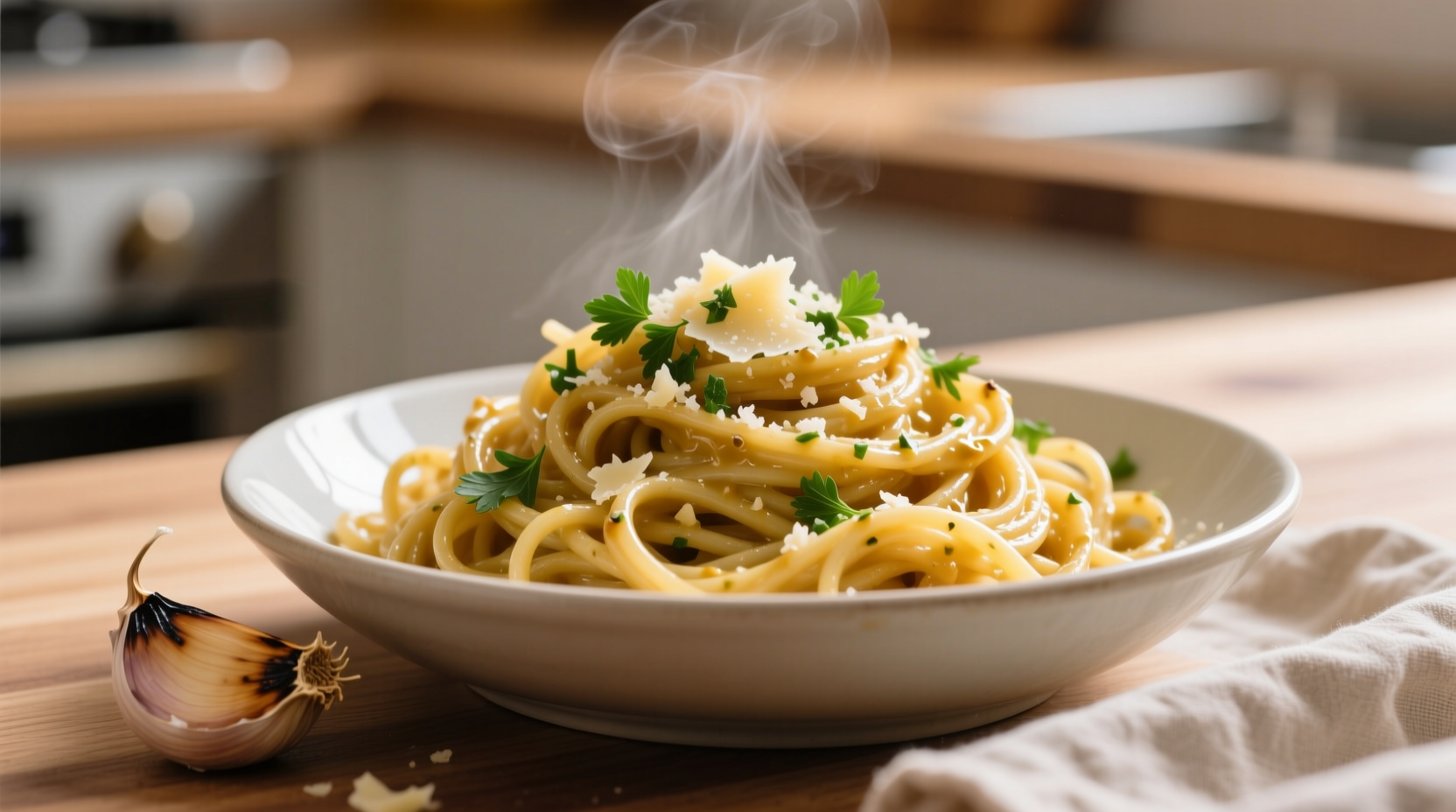 garlic spaghetti pasta