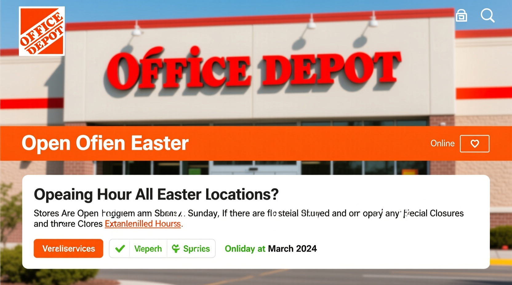 is office depot open on easter