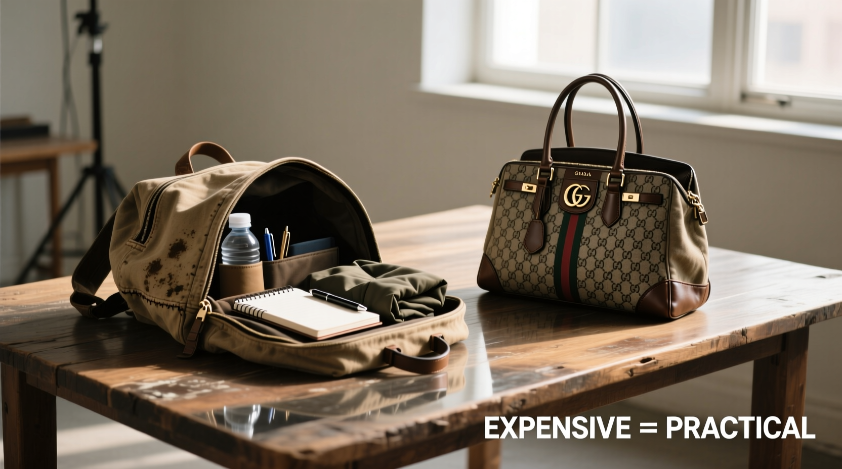 canvas backpack vs designer handbag are expensive bags really more practical
