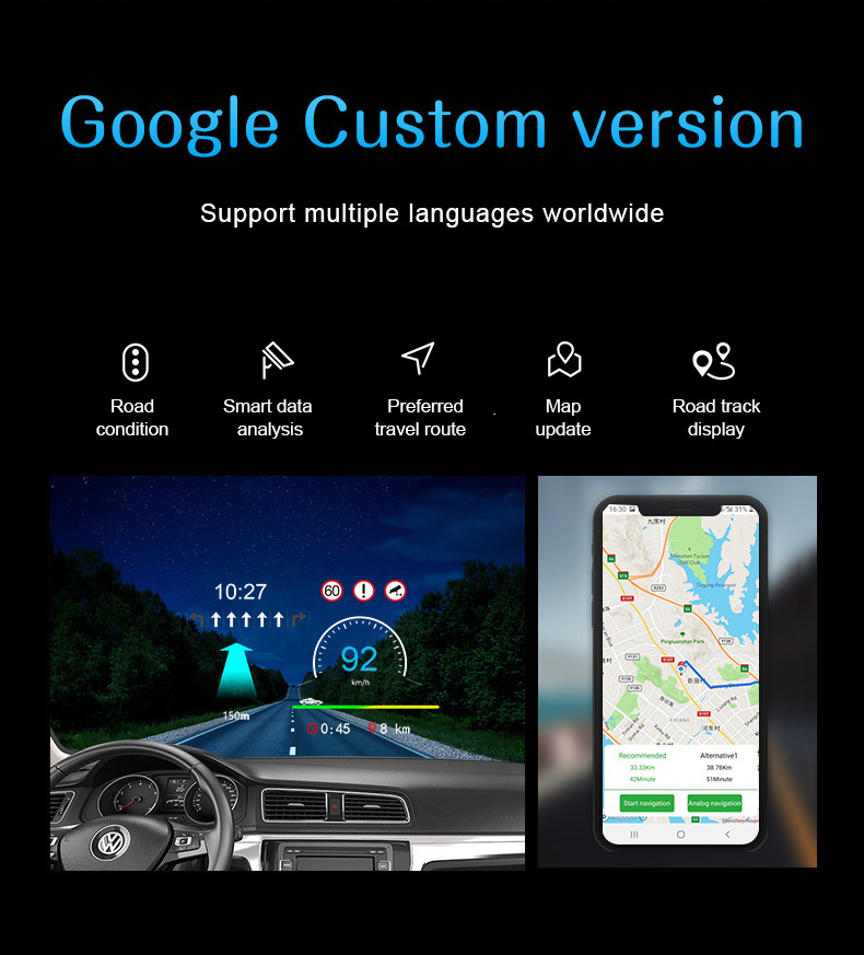 2020 Navigation Car Gauge HUD Smart Digital Meter Trip Computer