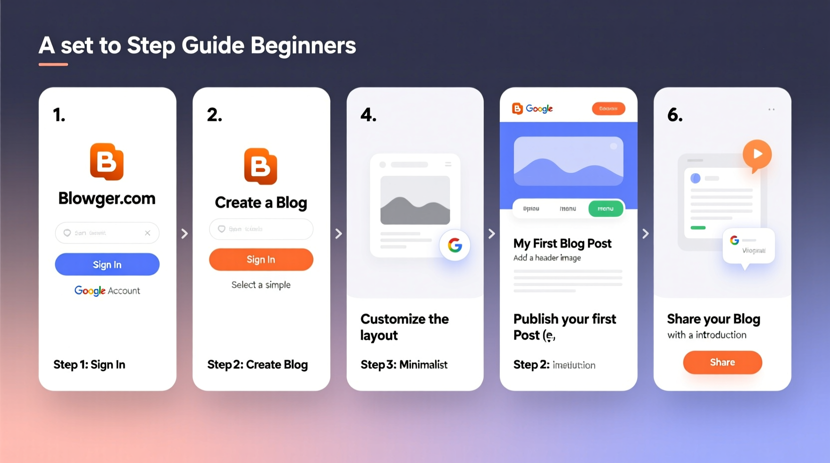 step by step guide to setting up a blog on google for beginners
