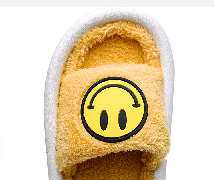 2020 Woman Soft Slippers Smiley Designer Winter Warm Cotton Men Flip Flop Slipper Shoes