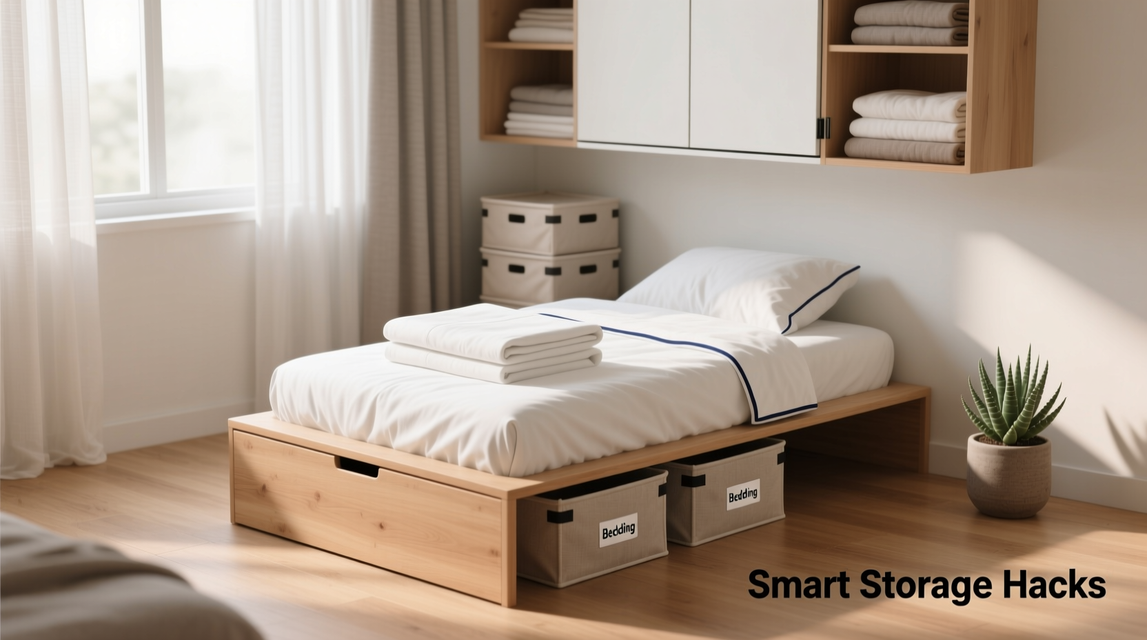 creative space saving hacks for storing bed sheet sets neatly and efficiently