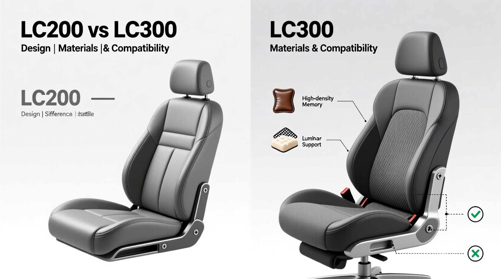 lc200 vs lc300 seats