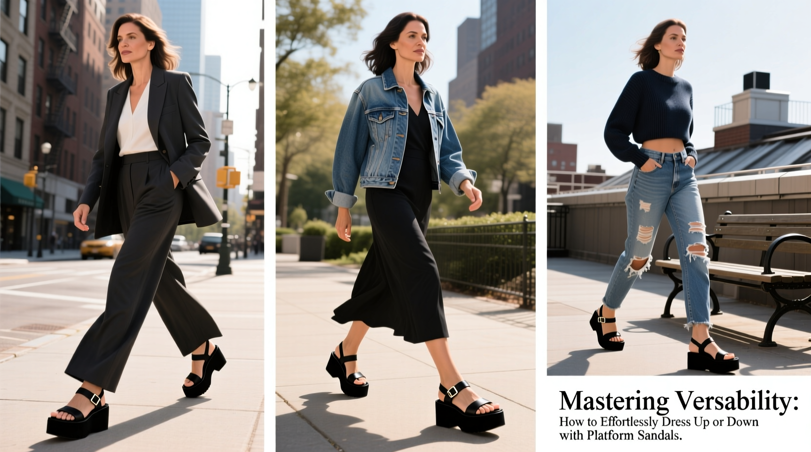 mastering versatility how to effortlessly dress up or down with platform sandals