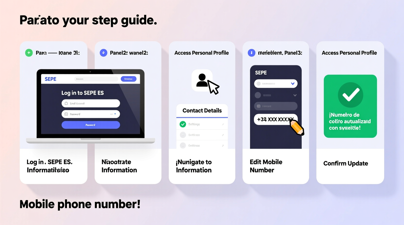 step by step guide how to update your mobile phone number on sepe es website easily