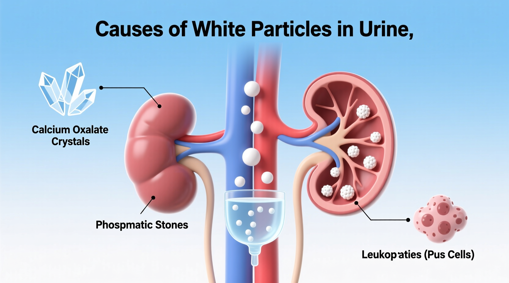peeing white stuff causes of white particles in urine explained