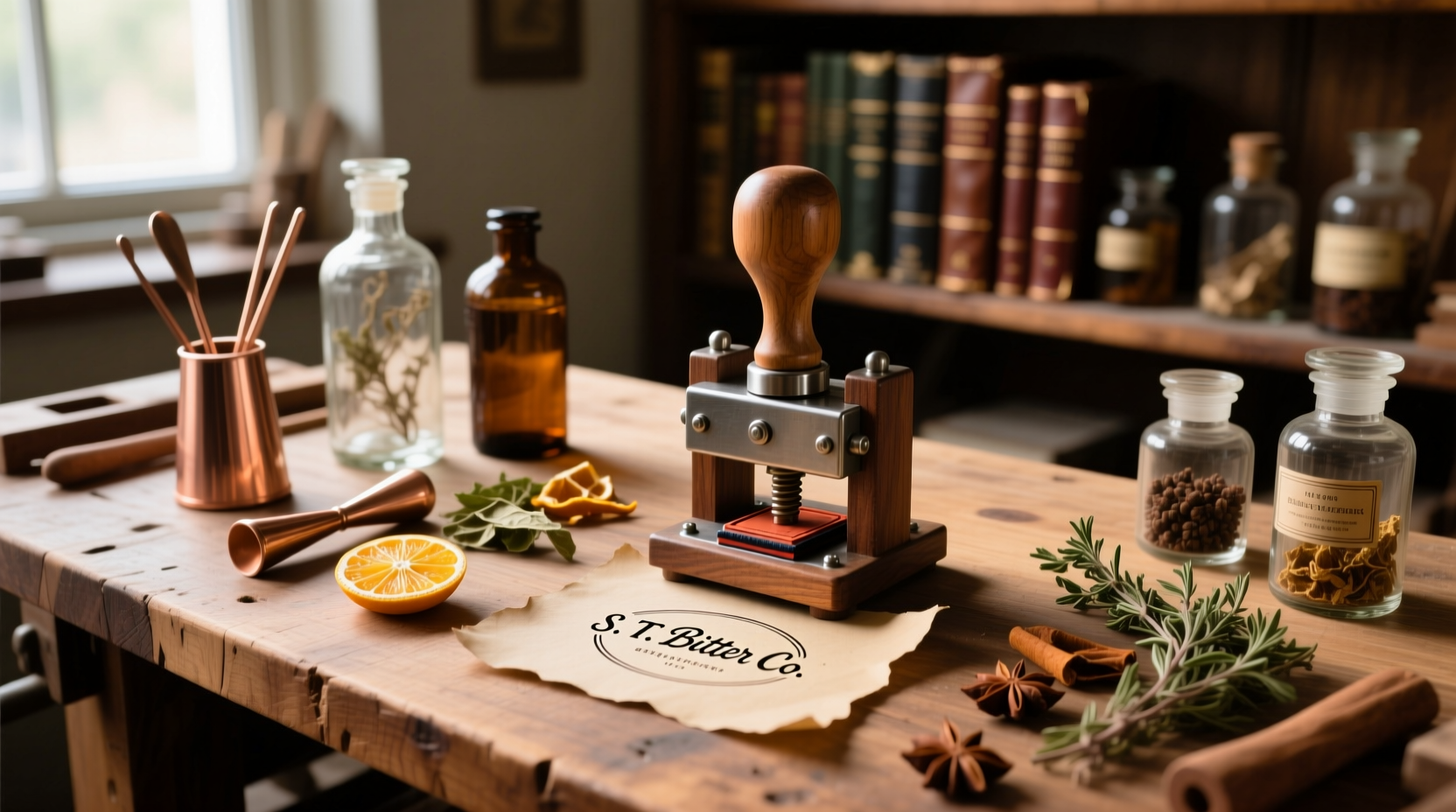 how to make your own bitters for a signature stamp on e