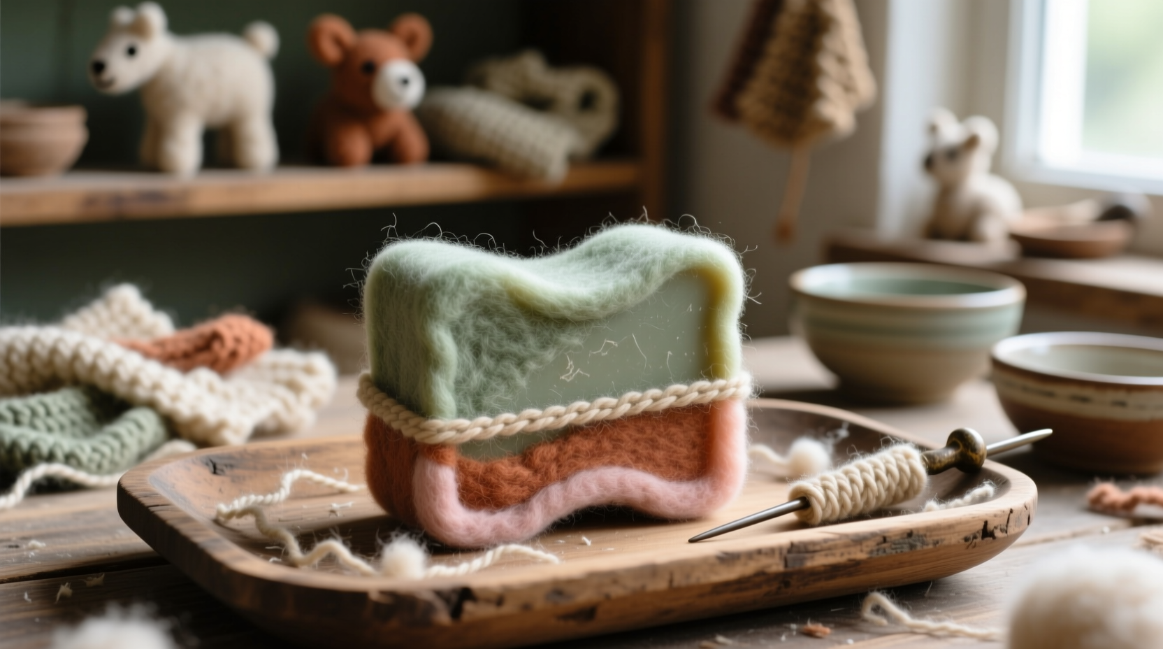 make a diy felted soap bar