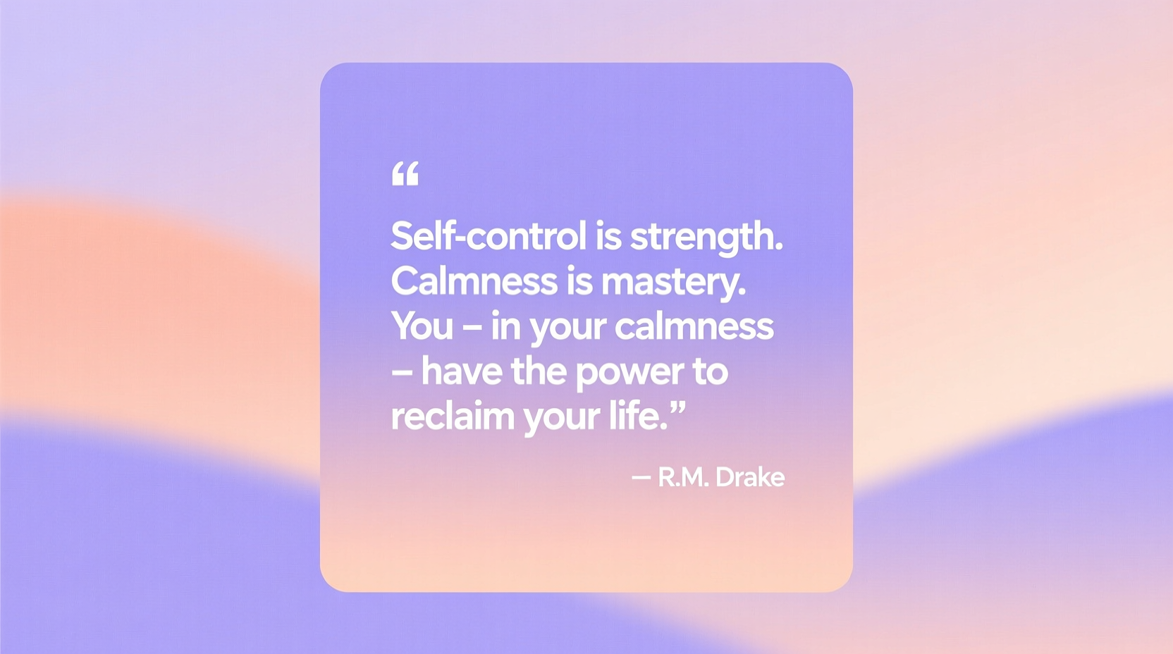 self controlling quotes