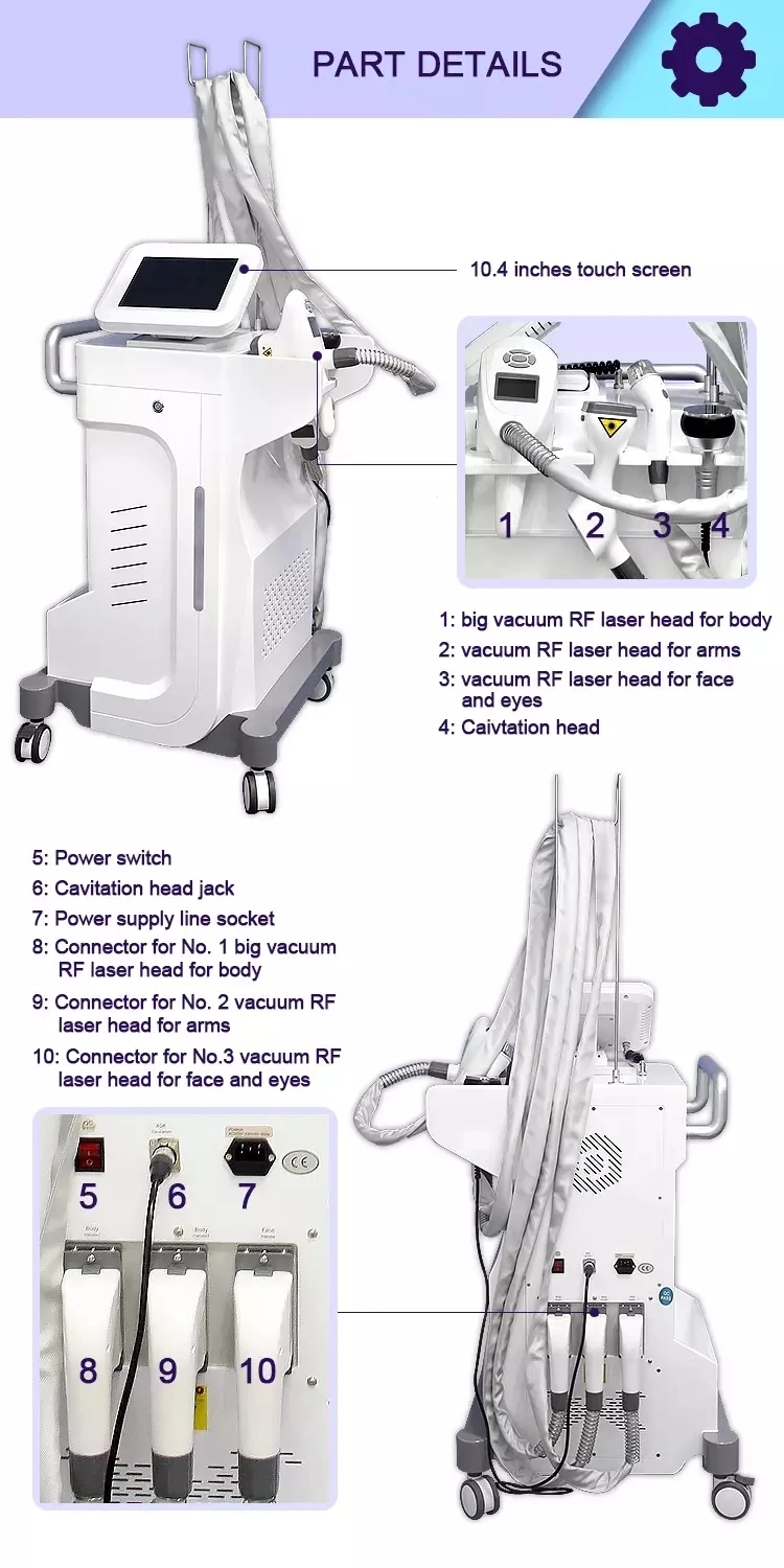 Newest Technology Vacuum Suction Body Slimming Rf Skin Tightening Liposuction Beauty Equipment