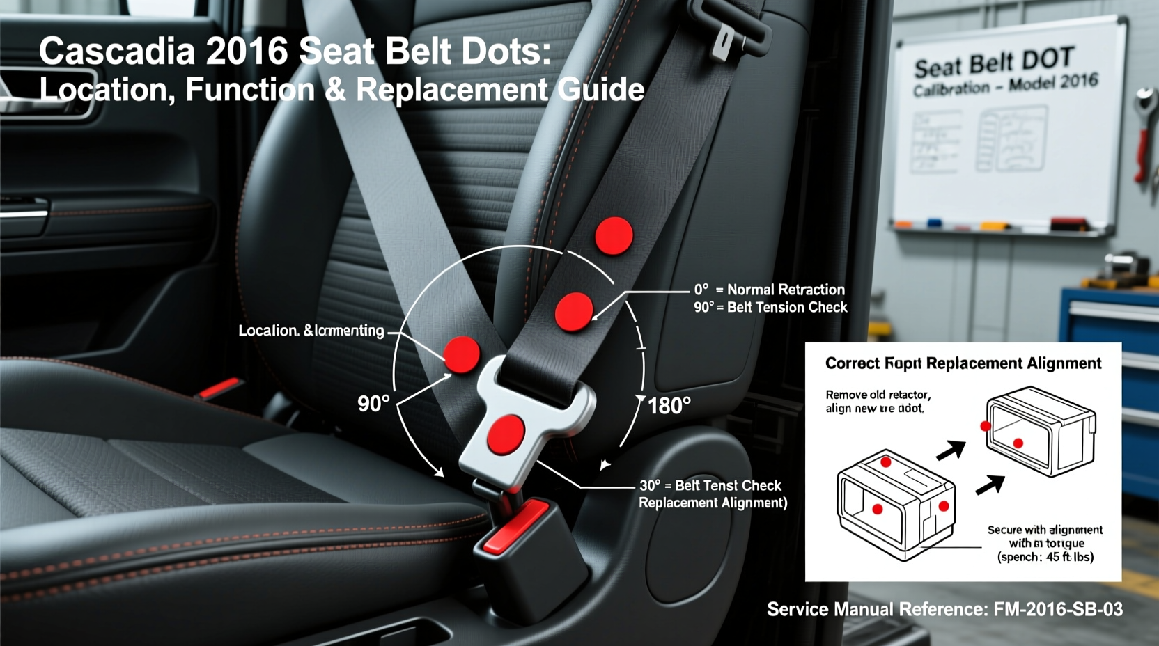 cascadia 2016 seat belt dots