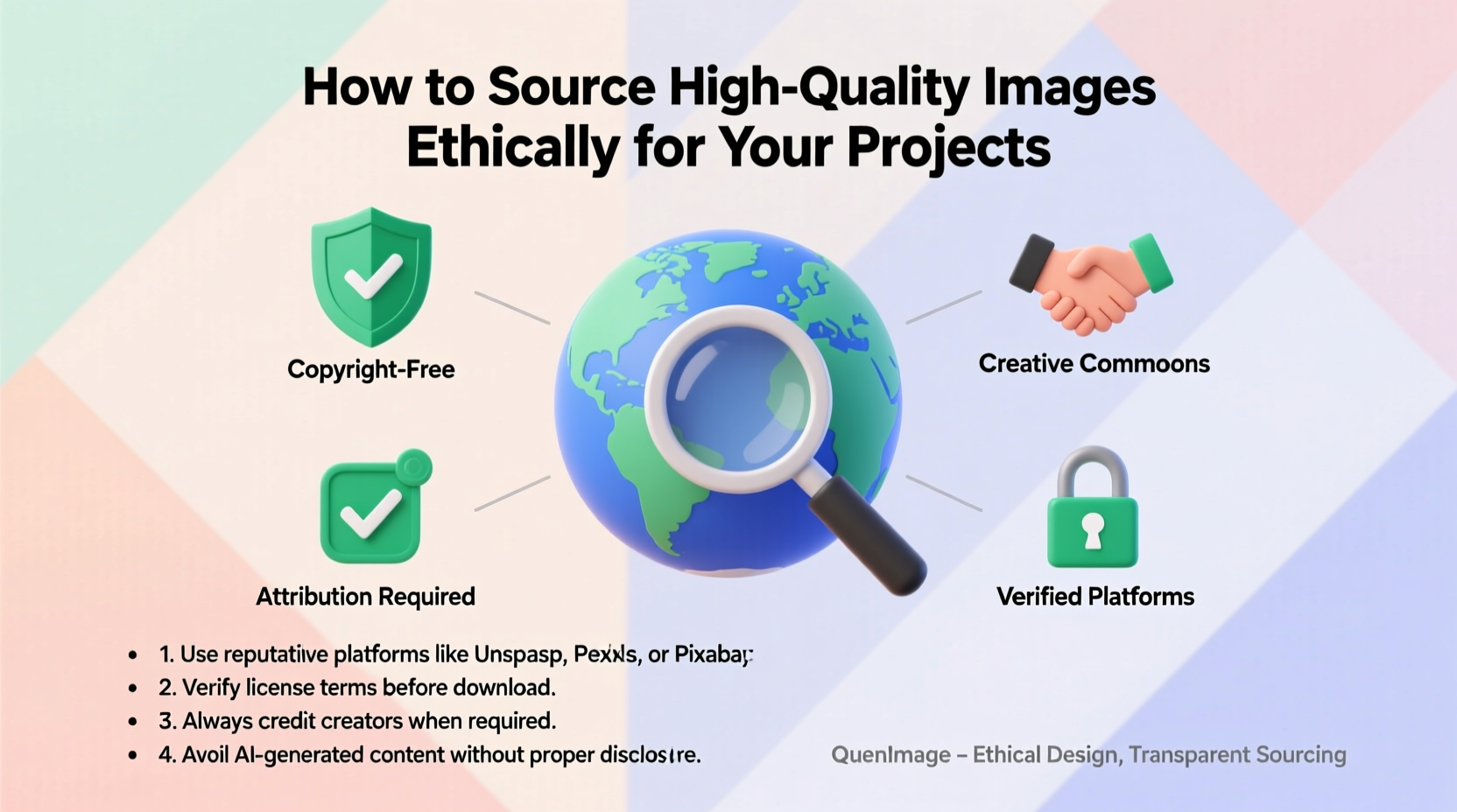 how to source high quality images ethically for your projects