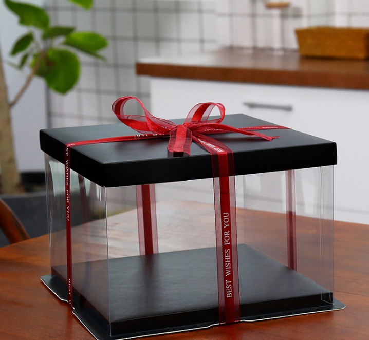 高透明生日蛋糕盒方形婚礼包装蛋糕盒 - buy square cake box