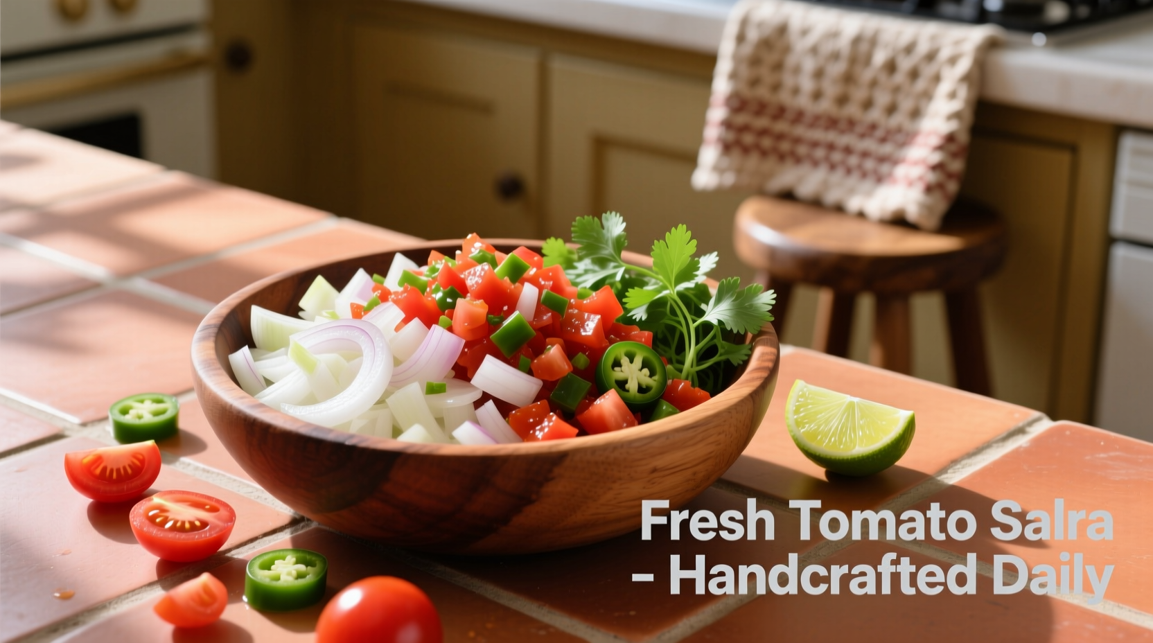 White onions chopped for fresh tomato salsa