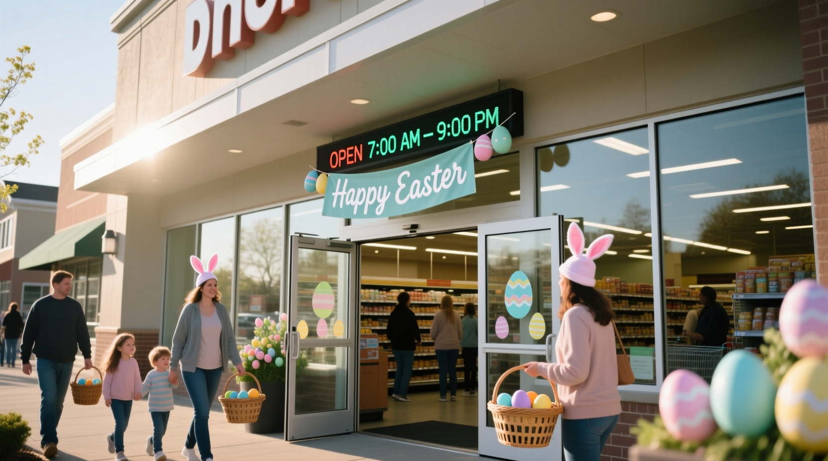 are grocery stores open today on easter