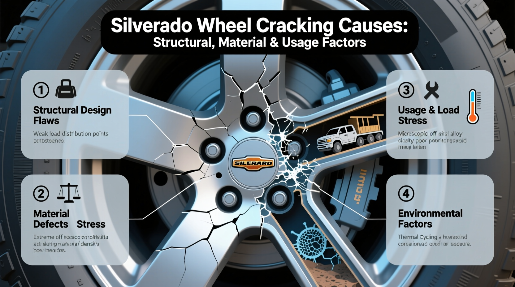 silverado wheel cracking causes