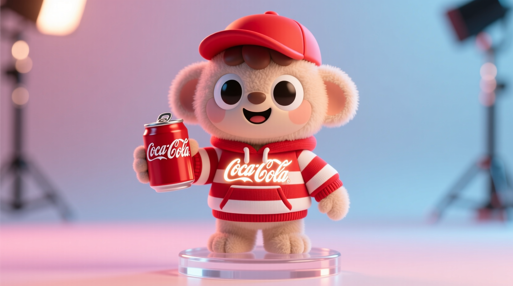 a coke labubu
