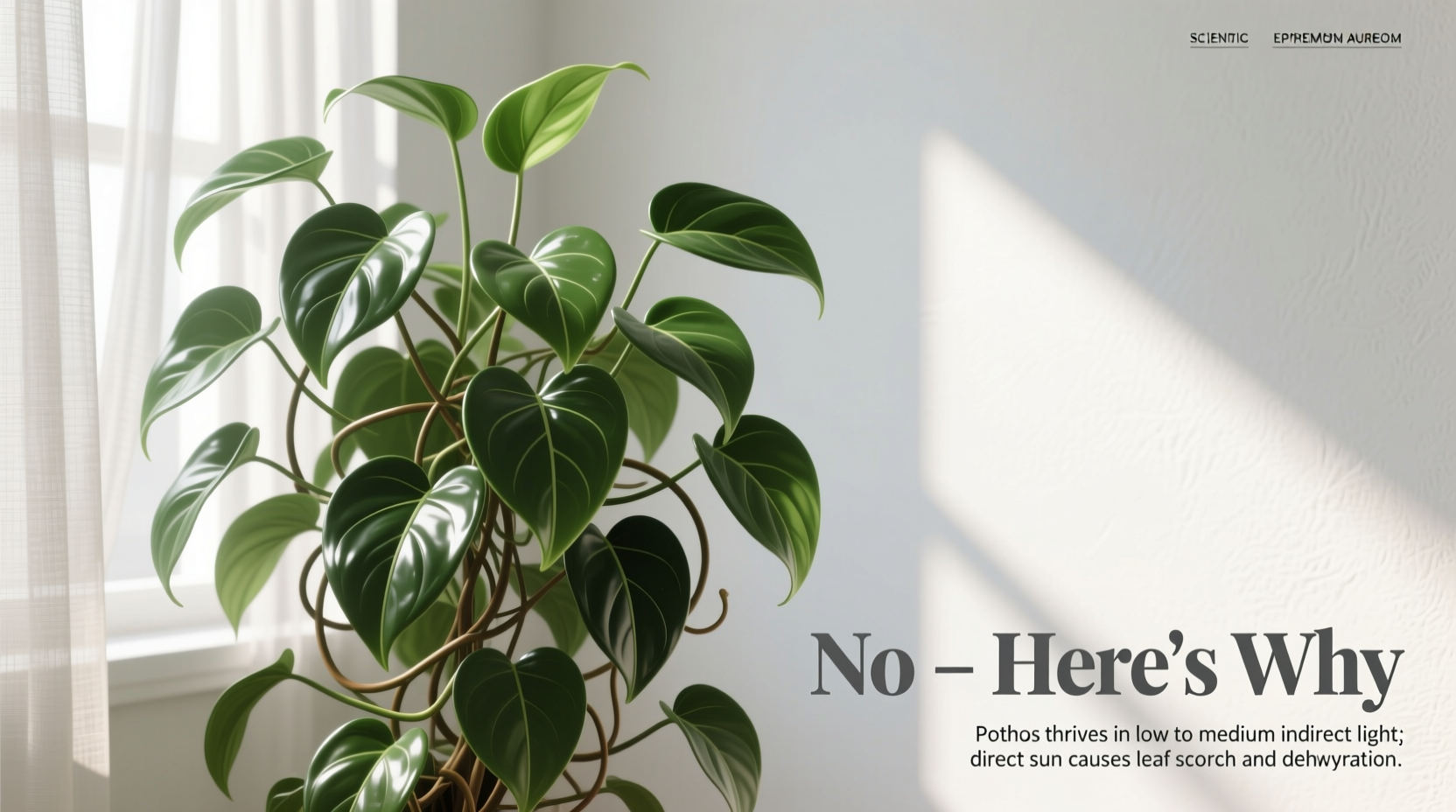 does pothos like direct sunlight