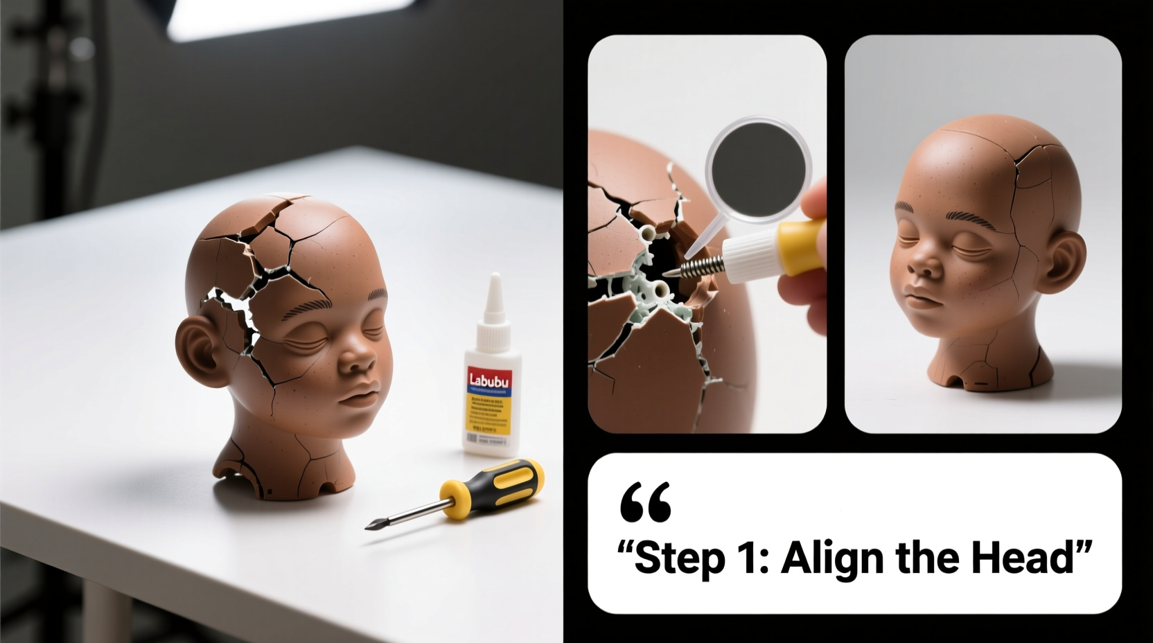 how to fix labubu head