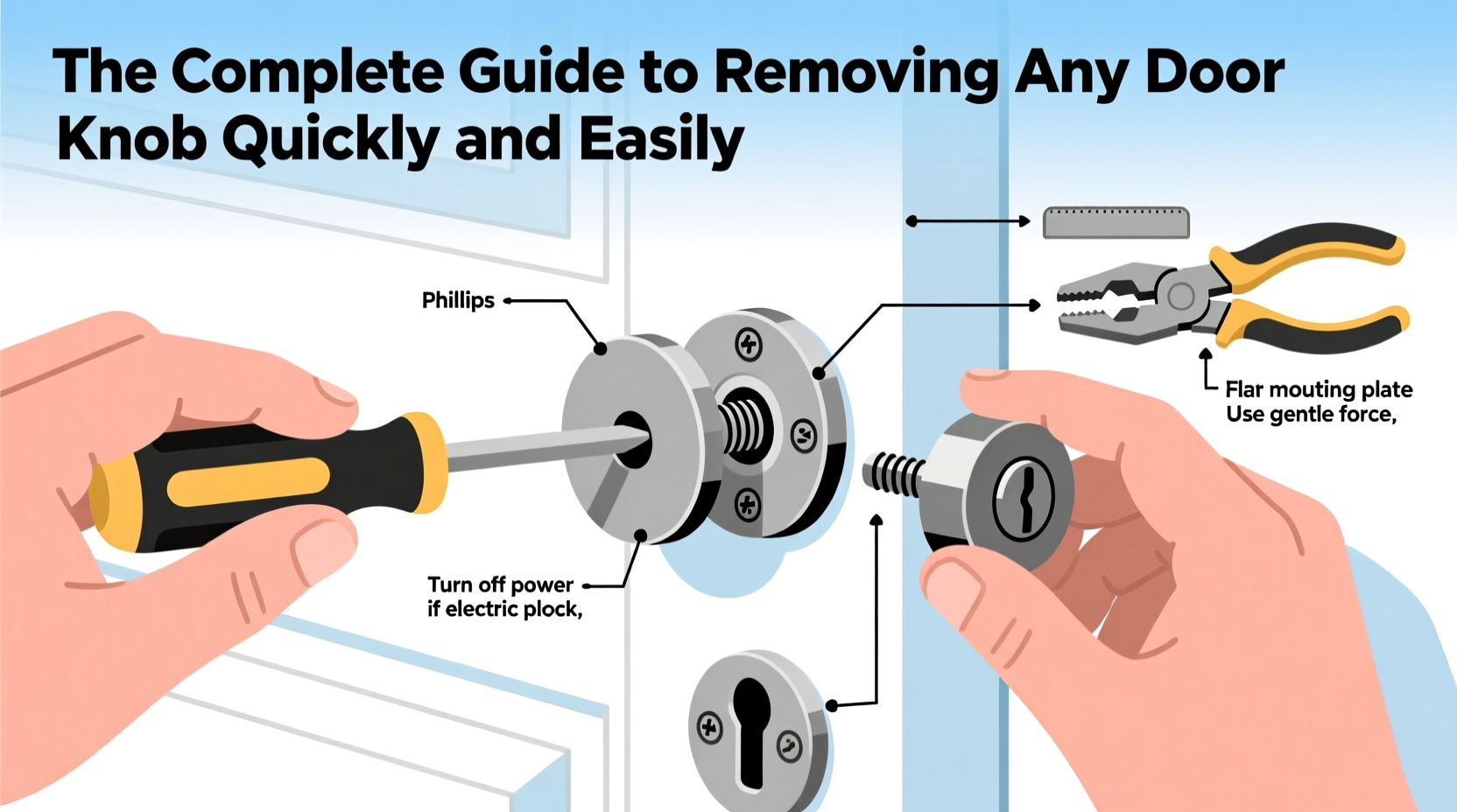 the complete guide to removing any door knob quickly and easily