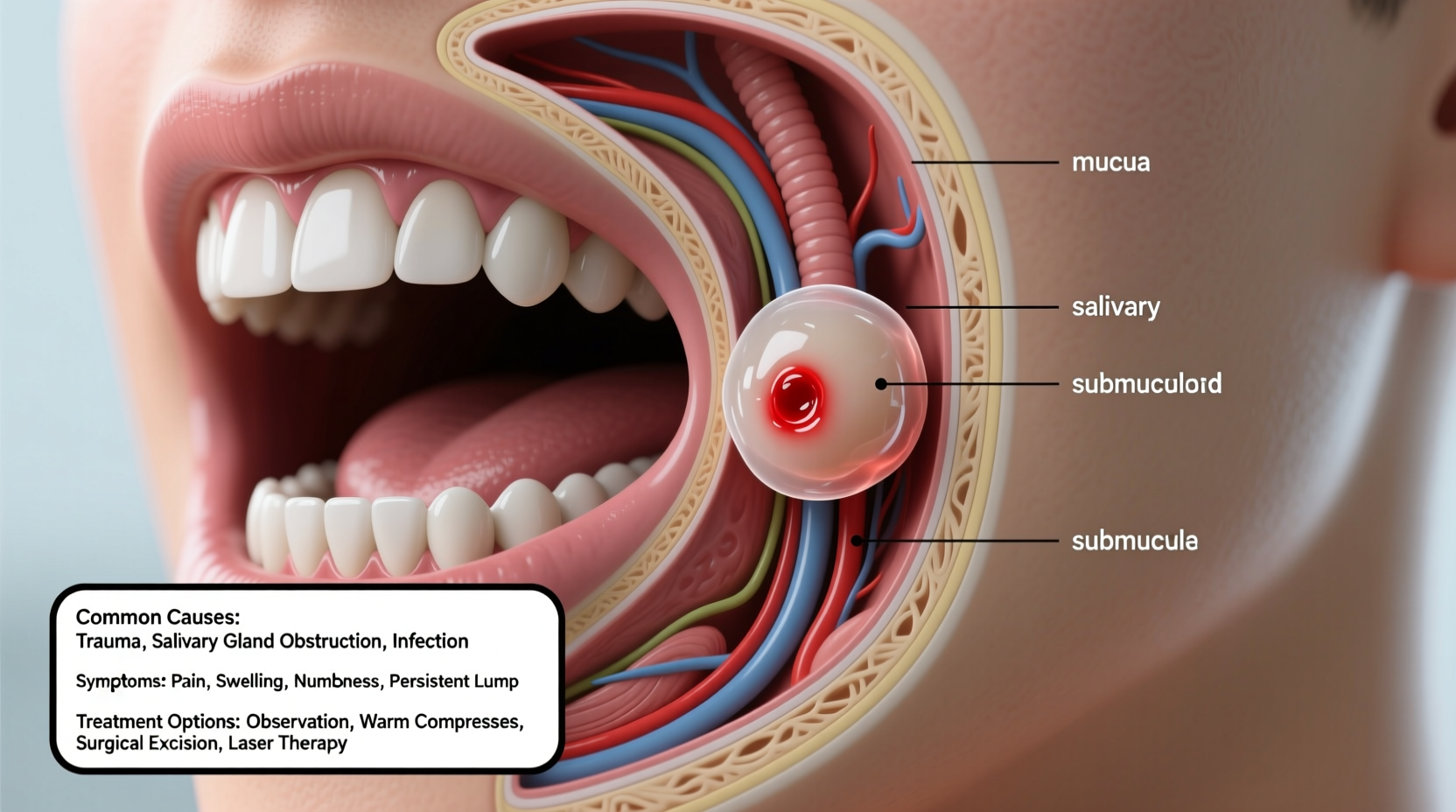 bump in mouth common causes symptoms treatment options