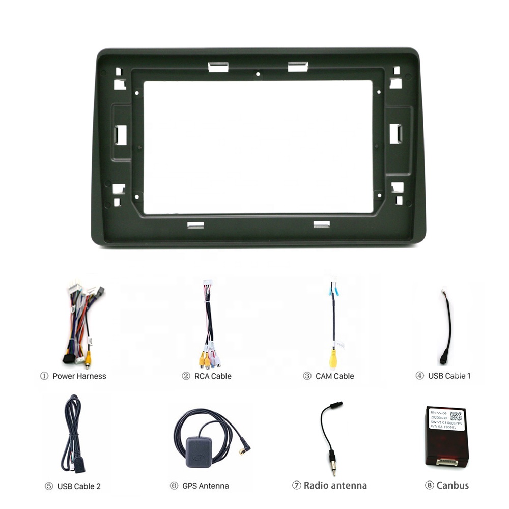Car Radio Dash Kit Panel for Renault Duster 2019 10 inch Car Stereo Frame With Wire Refitting Dash Panel Android Multimedia