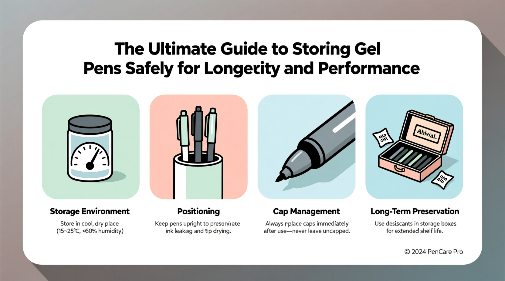 the ultimate guide to storing gel pens safely for longevity and performance