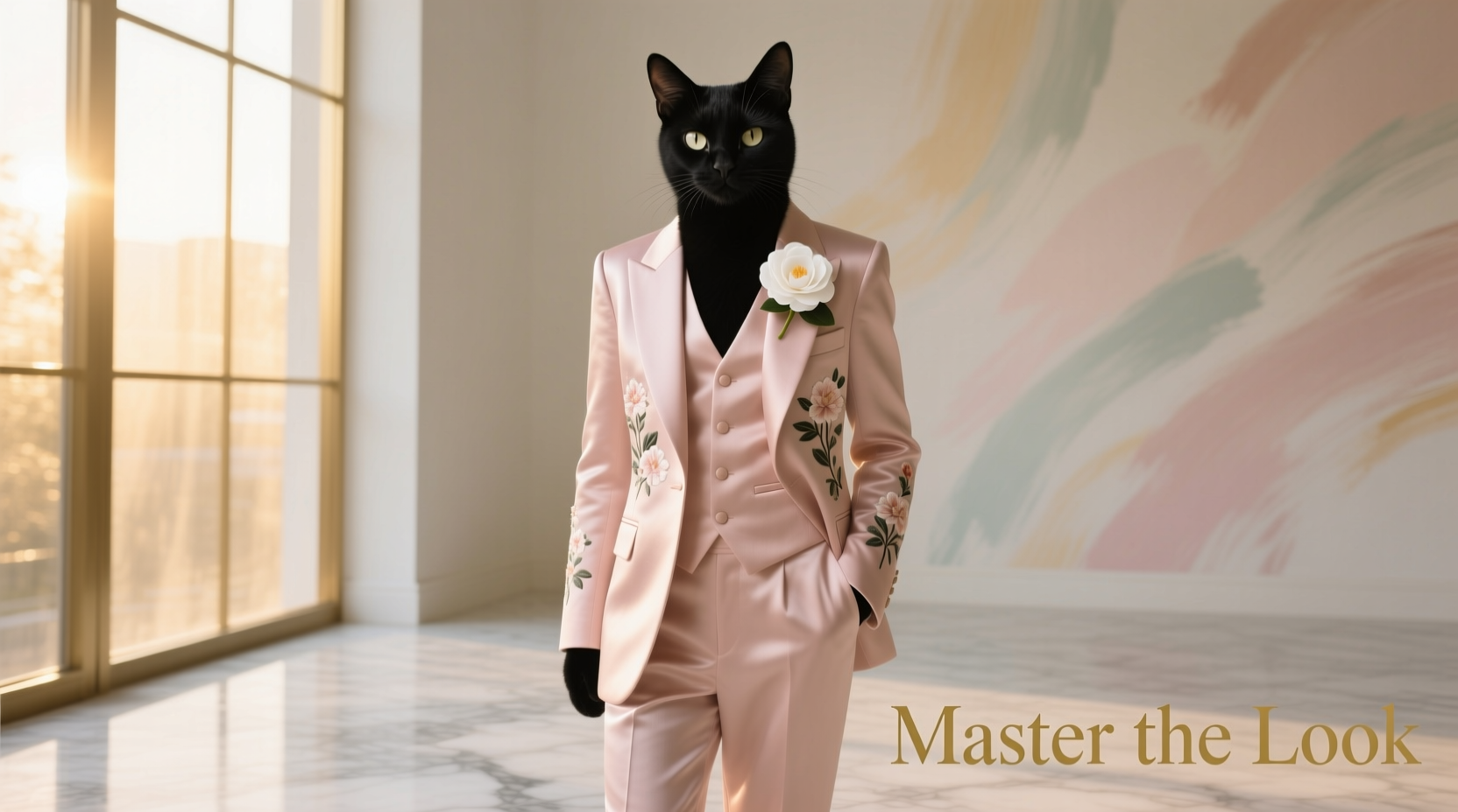 mastering the look how to style your cat with a chic camellia suit for comfort and elegance