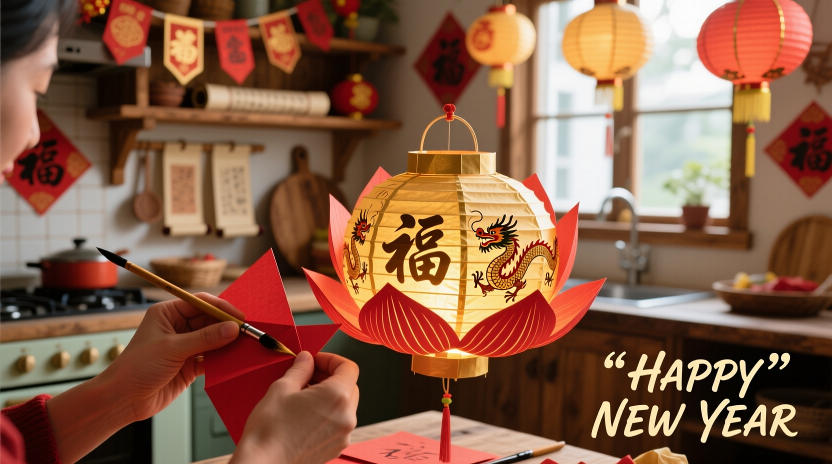 how to make chinese new year lantern