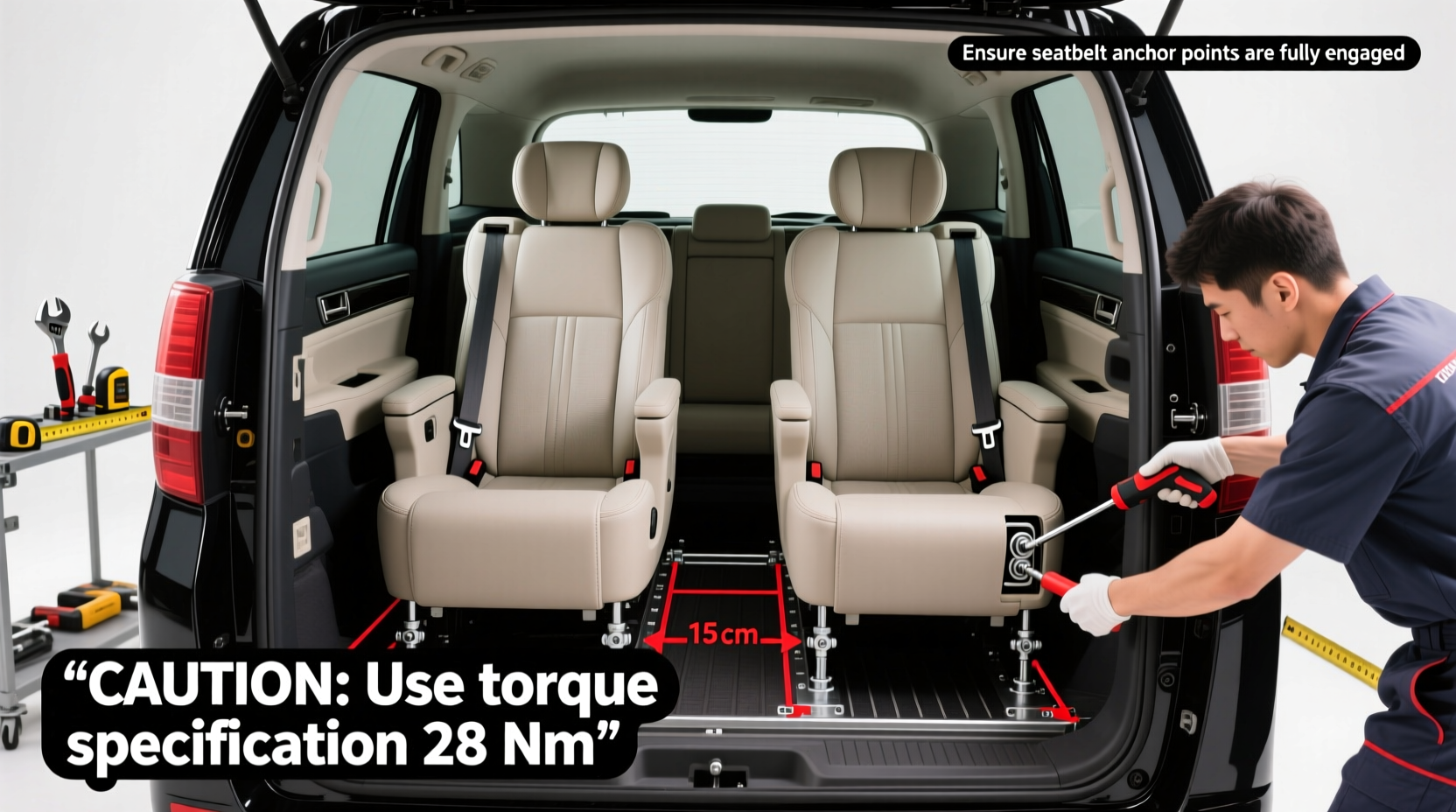 install captain seats safely alphard