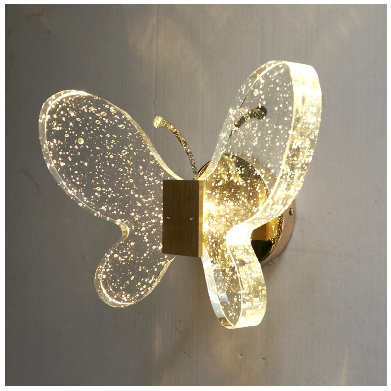 Indoor Nordic Double Bubble Crystal For Bathroom LED Wall Lamps