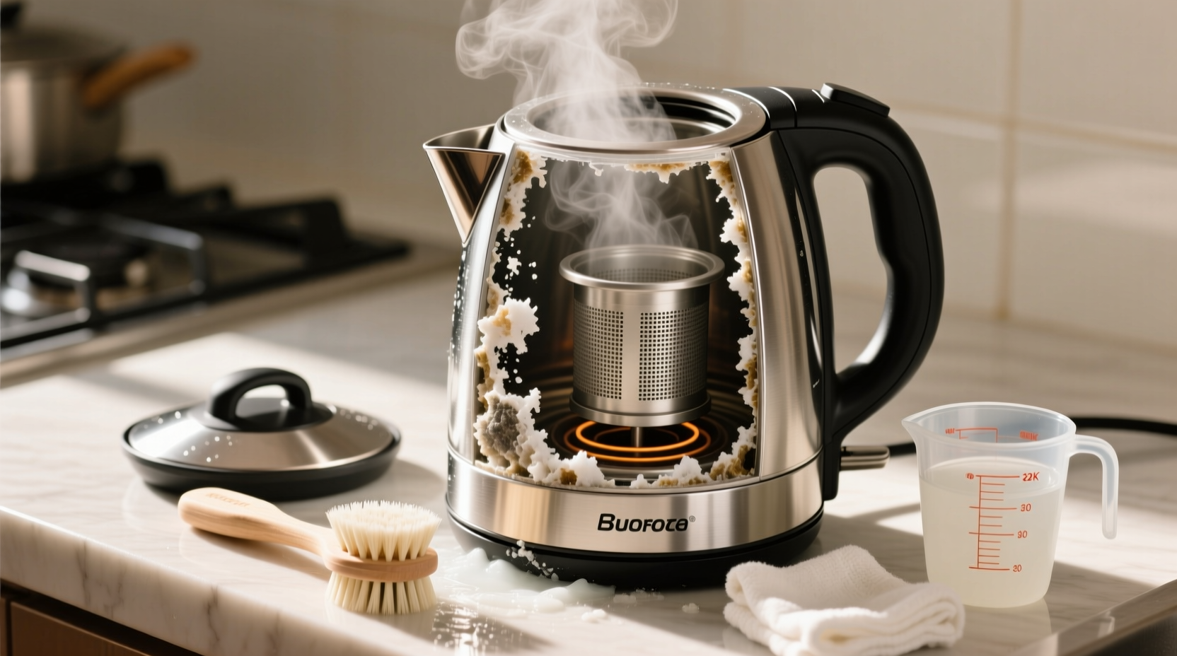 how to deep clean an electric kettle