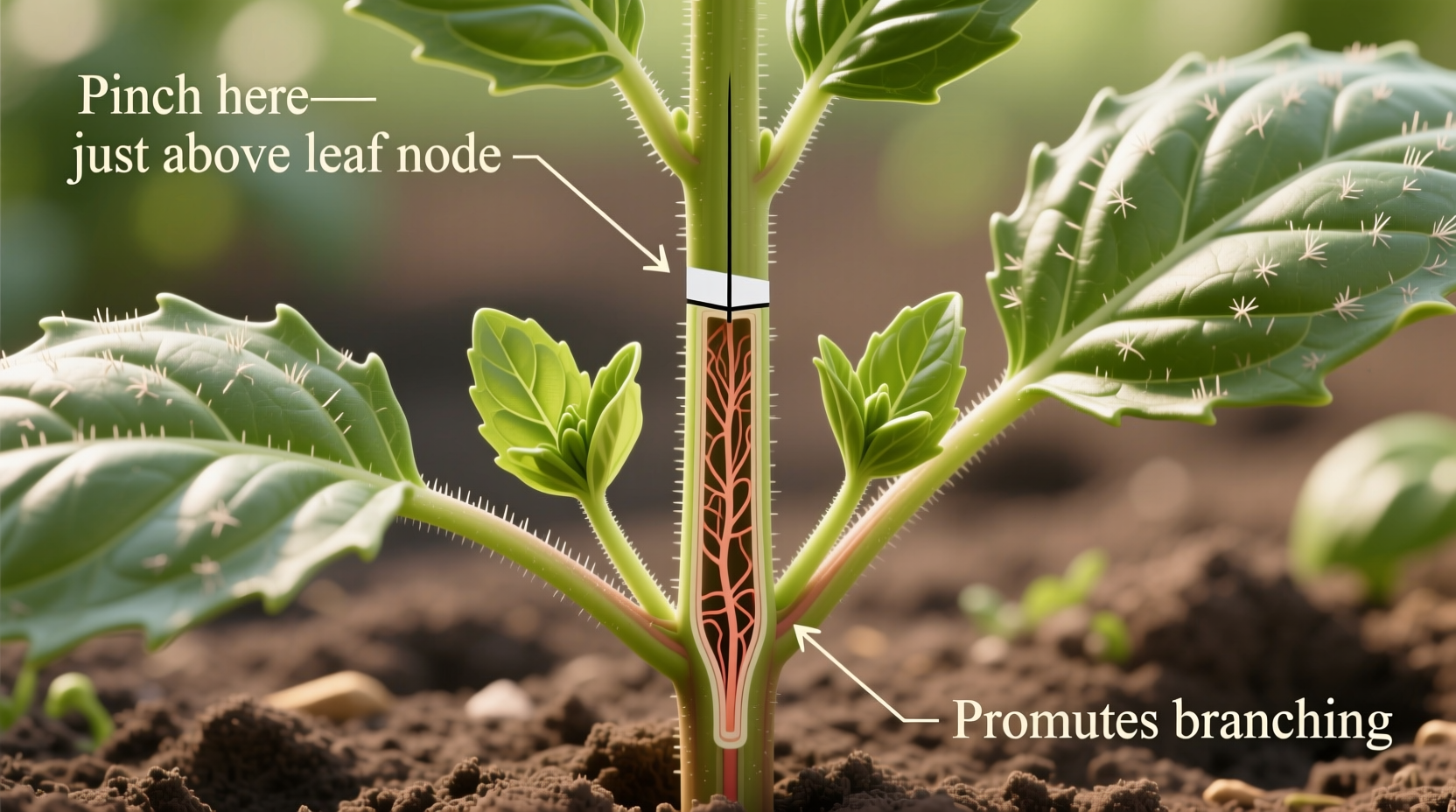 how to pinch a basil plant