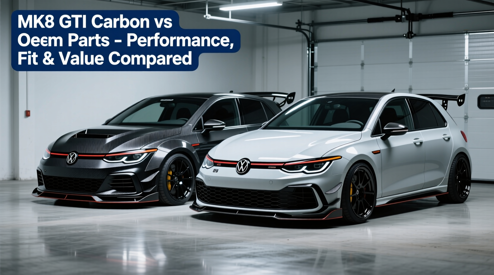 mk8 gti carbon vs oem comparison