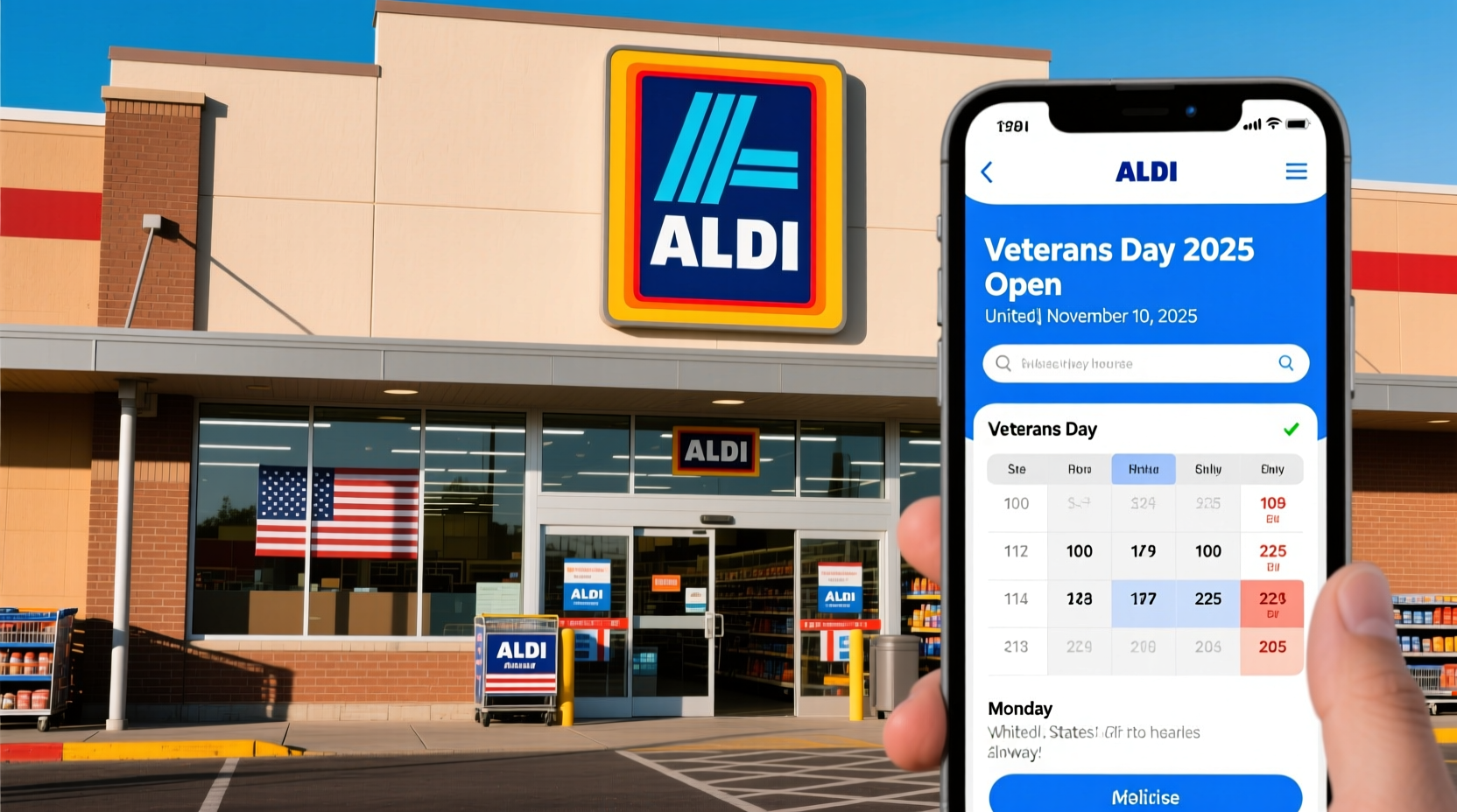 is aldis open on veterans day