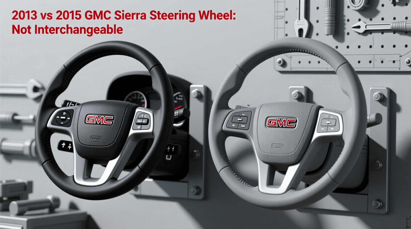 2013 vs 2015 gmc sierra steering wheel