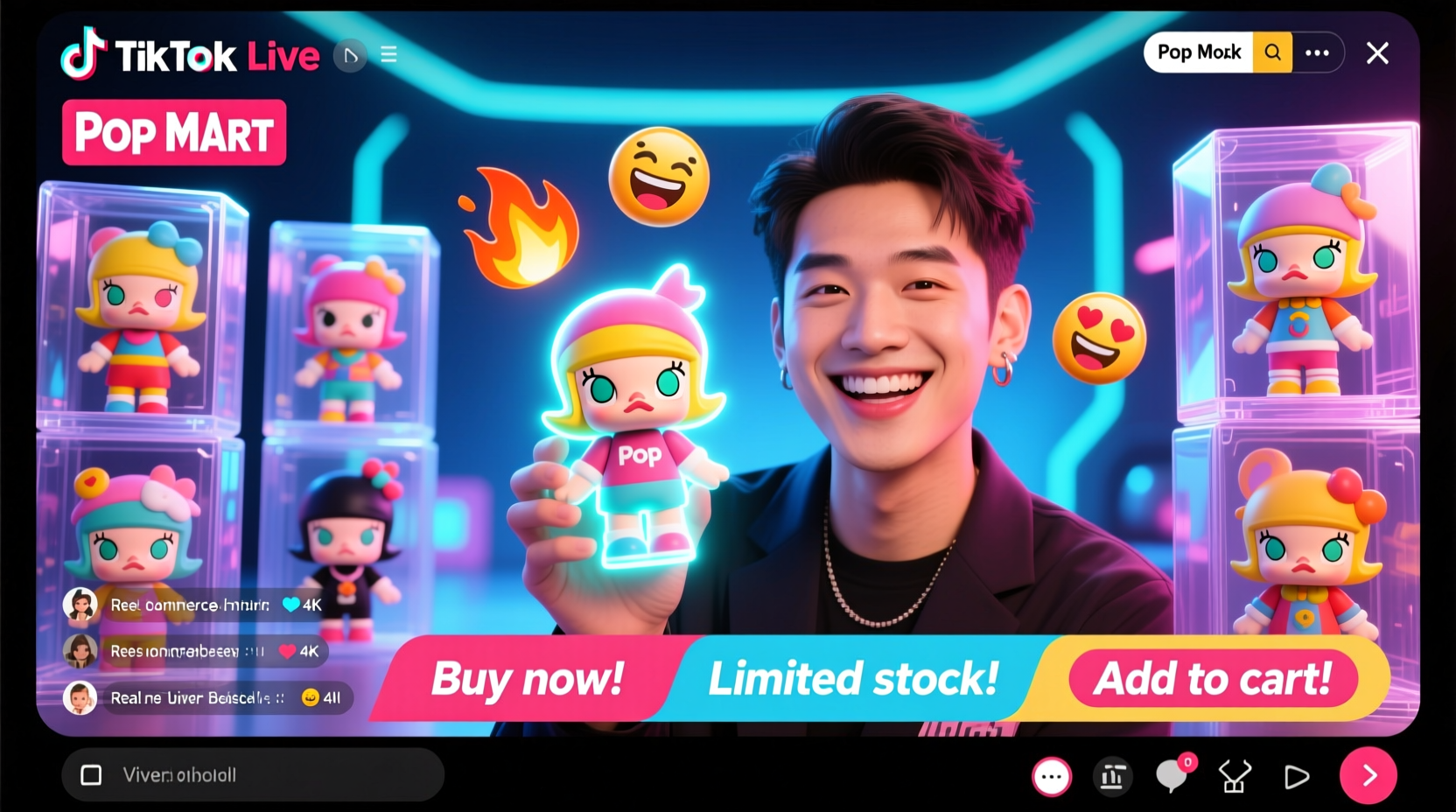 how to buy from tiktok live popmart