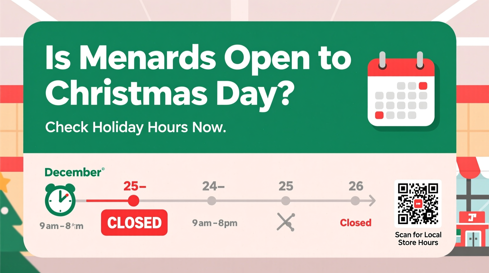 is menards open on christmas day