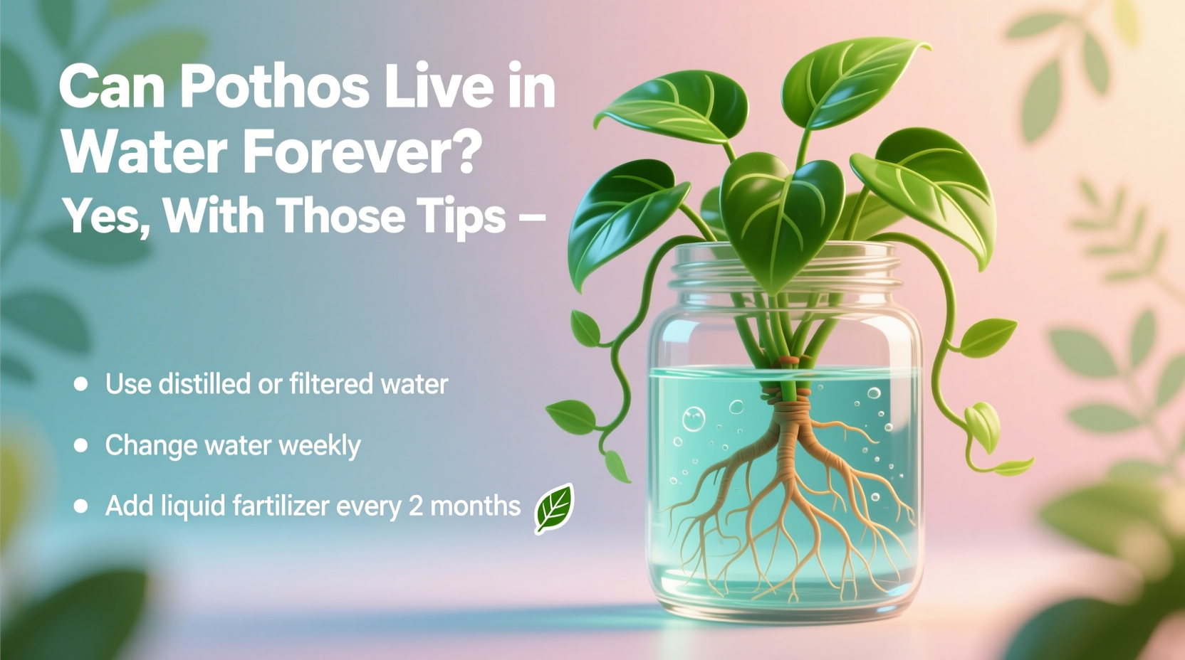 can pothos live in water forever