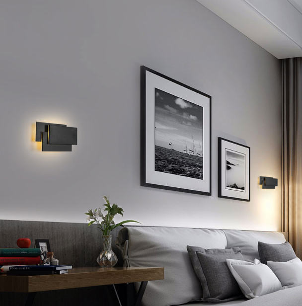 Aluminum white wall lamp indoor hotel wall lamp decorative led source for Corridor background wall