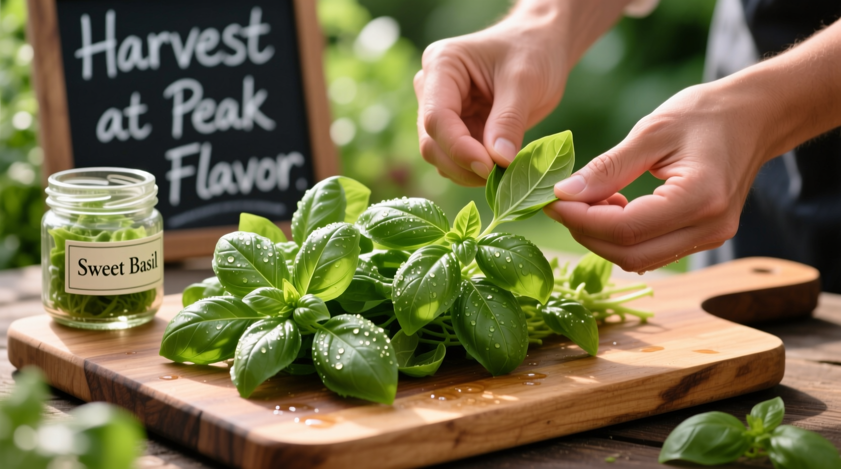 how to pick sweet basil