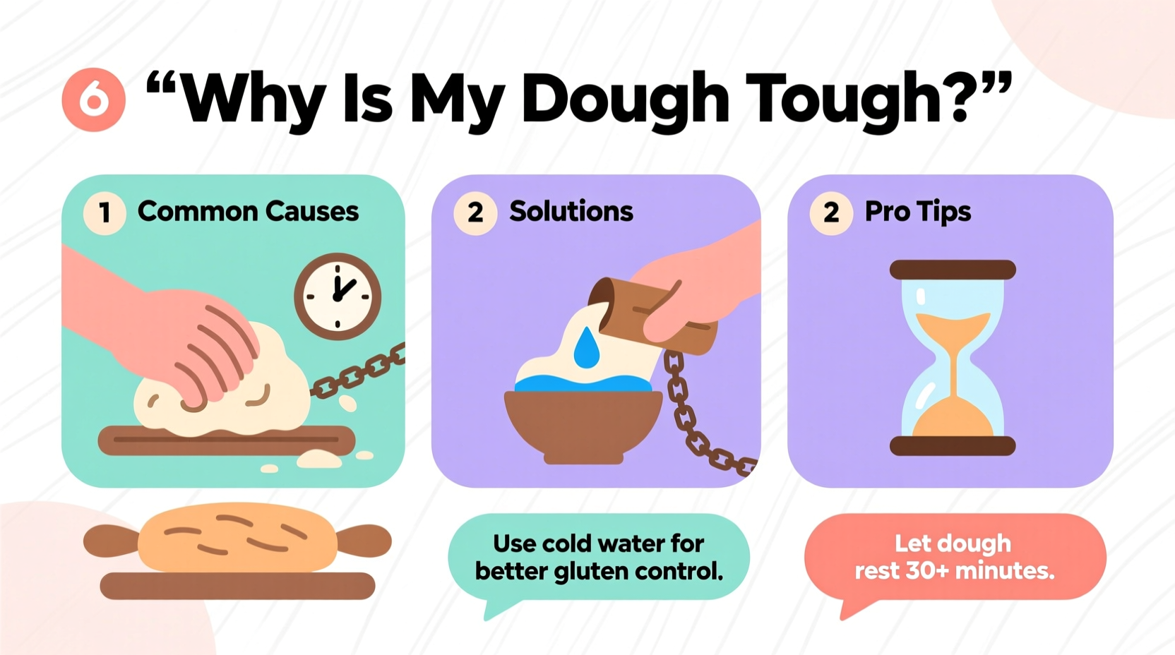 why is my dough tough common causes solutions