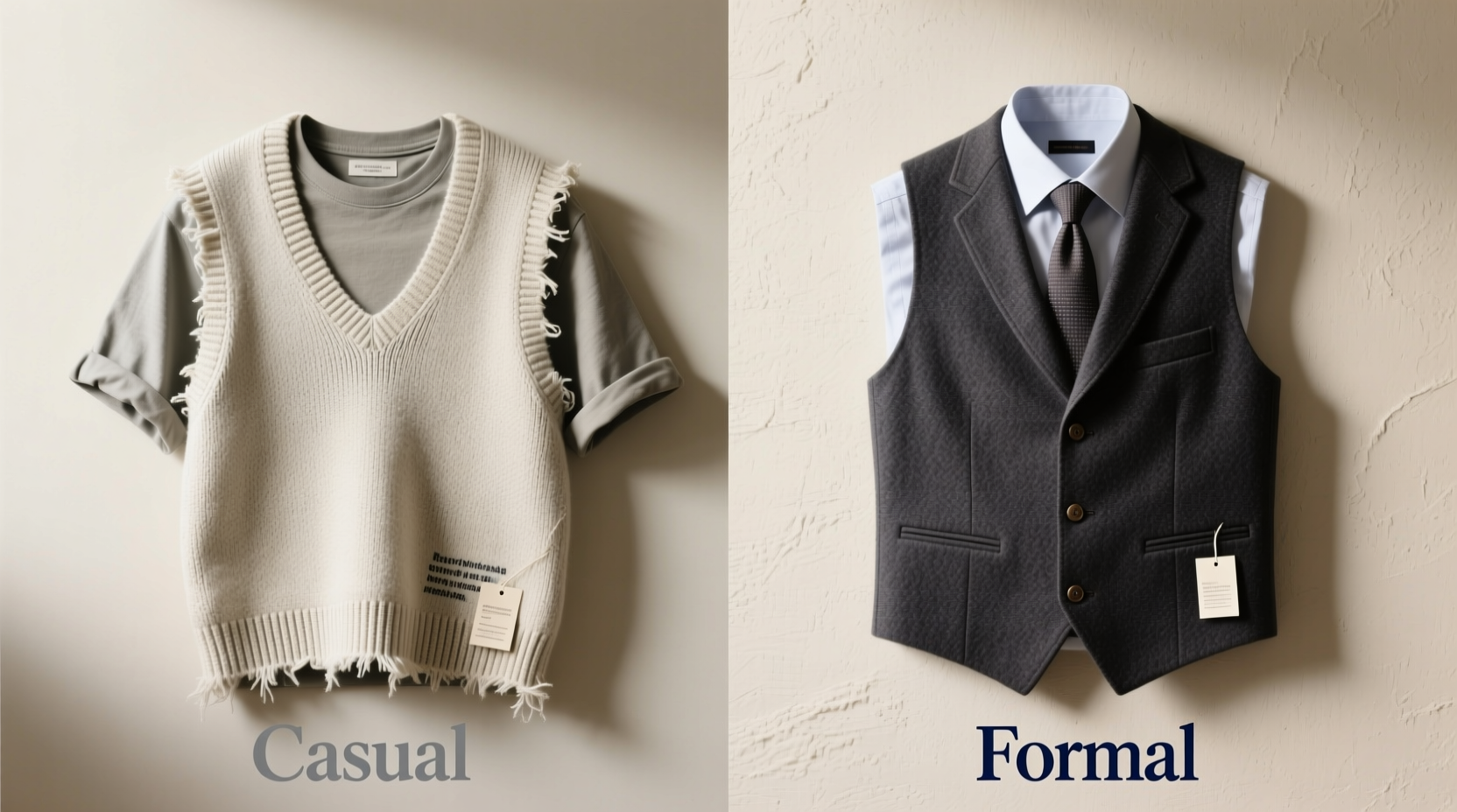 casual vs formal vests can anyone tell the difference or is it just me