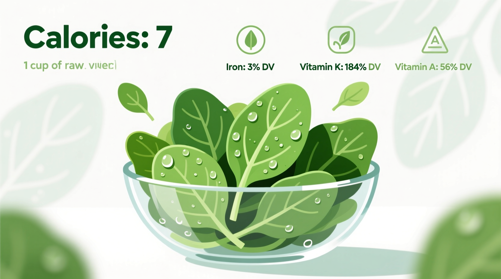 Spinach Calories: 1 Cup Raw vs Cooked (Exact Numbers)